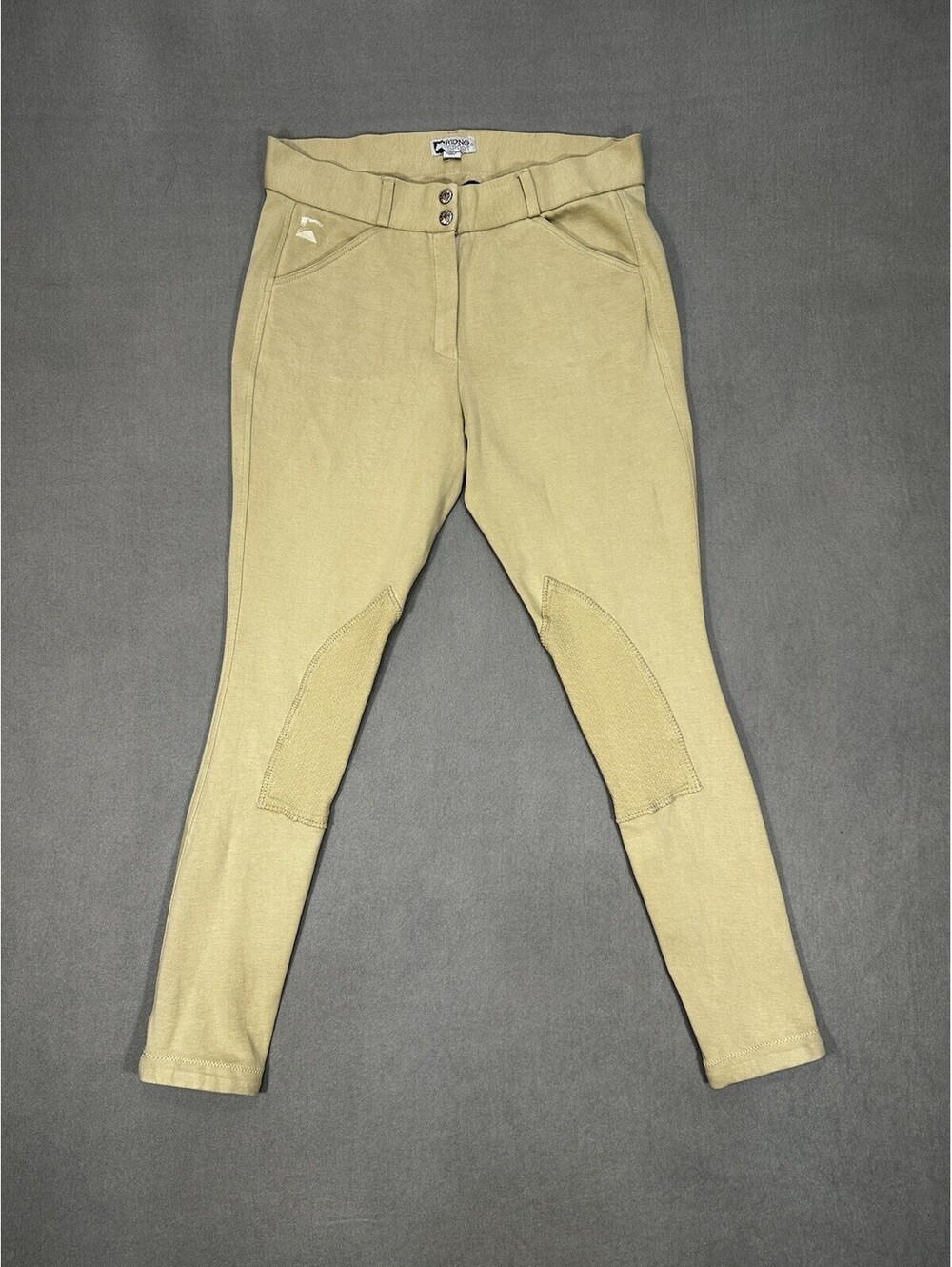 Riding Sport Women’s Breeches Size 32 Tan Knee Patch Equestrian Stretch